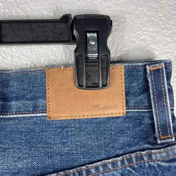 Madewell Low Slung Straight Dark Wash Jeans Pants Sz 30P Low Waisted 100% Cotton - Picture 8 of 10